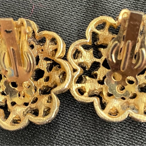 Vintage Weiss earrings-unmarked - Picture 2 of 2